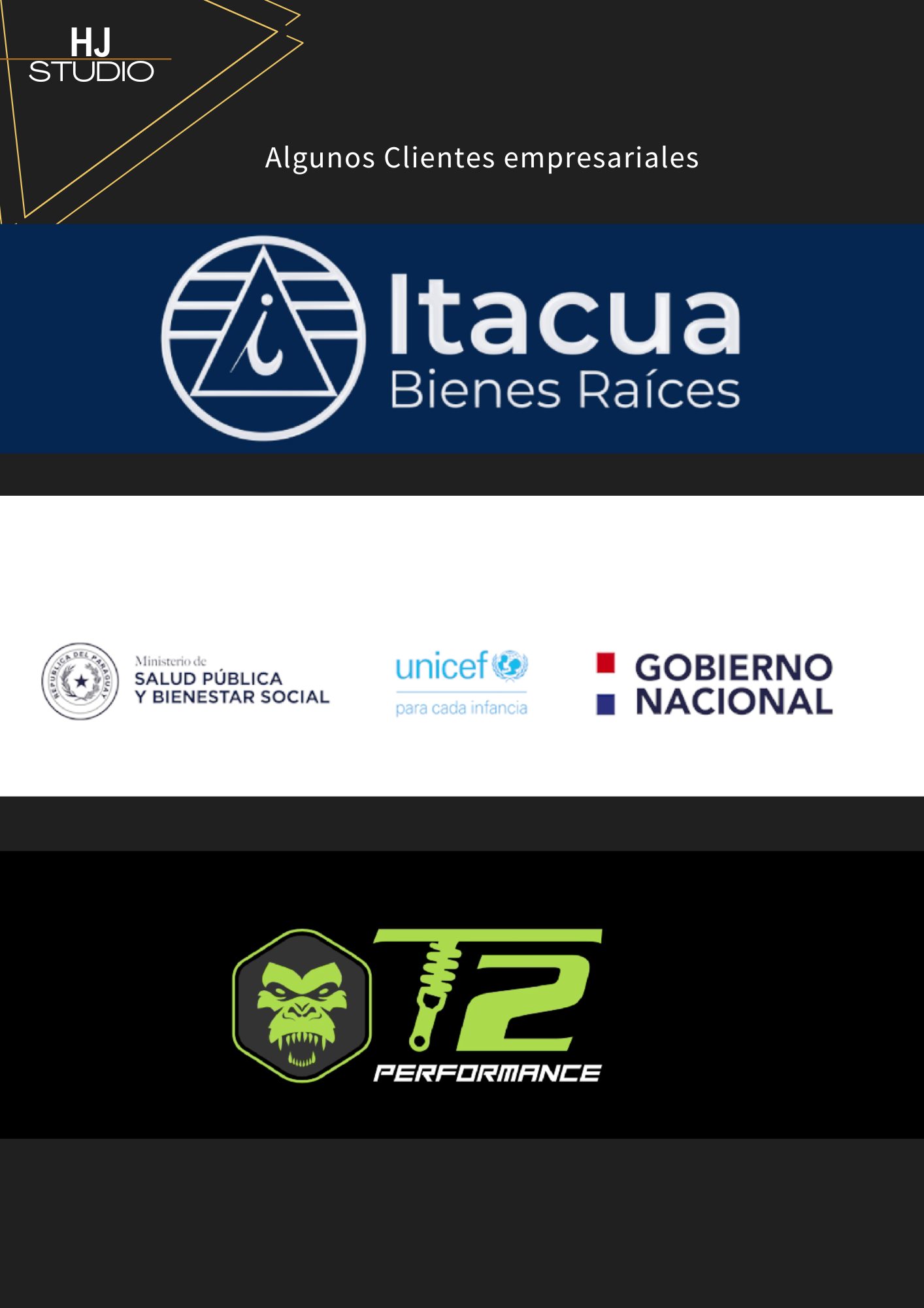 Clientes empresariales de HJ Studio